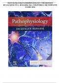 TEST BANK FOR PATHOPHYSIOLOGY 7TH EDITION BY JACQUELYN L. BANASIK /ALL CHAPTERS 1-54|COMPLETE GUIDE 2024