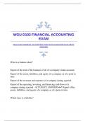 WGU D102 FINANCIAL ACCOUNTING EXAM WITH GUARANTEED ACCURATE ANSWERS 