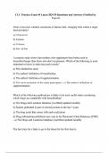 CLC Practice Exam #6 Latest 2024 50 Questions and Answers (Verified by Expert)