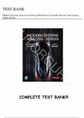 Test Bank - for Modern Systems Analysis and Design 9th Edition by Joseph Valacich, Joey George, Jeffrey Hoffer, All Chapters | Complete Guide A+