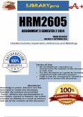 HRM2605 Assignment 3 (QUETIONS & ANSWERS) Semester 2 2024 (640387) - DUE 11 September 2024