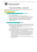 NUR 631 TOPIC 8 MIDTERM EXAM STUDY GUIDE