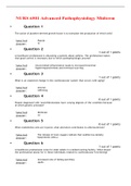 NURS 6501Advanced Pathophysiology Midterm Latest