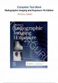 Test Bank - for Fauber's Radiographic Imaging and Exposure 7th Edition by Terri L. Fauber, All Chapters | Complete Guide A+