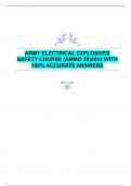 ARMY ELECTRICAL EXPLOSIVES  SAFETY COURSE (AMMO 28)2024 WITH  100% ACCURATE ANSWERS