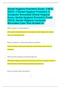 Dental Hygiene Prometric Exam, CSCE, CSCE, 2 Dental Hygiene Prometric 2, Computer Simulated Dental Hygiene Exam, Dental Hygiene Prometric Exam CDCA, Dental Hygiene Computer Simulated Case Test Graded A+