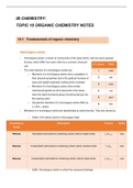 IB CHEMISTRY - Topic 10 Organic Chemistry Notes