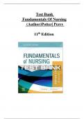 Test Bank- Fundamentals Of Nursing  (Author)Potter| Perry 11th Edition|| Latest Edition