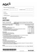 AQA GCSE History8145 1B C question paper History  15May 2024