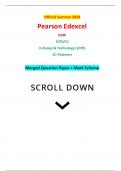 Official Summer 2024 Pearson Edexcel GCSE 1DT0/1C In Design & Technology (1DT0) 1C: Polymers Merged Question Paper + Mark Scheme