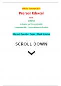 Official Summer 2024 Pearson Edexcel GCSE 1DR0/3B In Drama and Theatre (1DR0) Component 3B – Theatre Makers in Practice Merged Question Paper + Mark Scheme