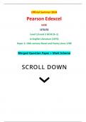 Official Summer 2024 Pearson Edexcel GCSE 1ET0/02 Level 1/Level 2 GCSE (9‒1) In English Literature (1ET0) Paper 2: 19th-century Novel and Poetry since 1789 Merged Question Paper + Mark Scheme