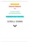 Official Summer 2024 Pearson Edexcel GCSE In Geography A (1GA0/02) Paper 2 The Human Environment Merged Question Paper + Mark Scheme