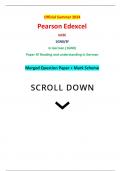 Official Summer 2024 Pearson Edexcel GCSE 1GN0/3F In German (1GN0) Paper 3F Reading and understanding in German Merged Question Paper + Mark Scheme