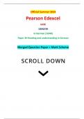 Official Summer 2024 Pearson Edexcel GCSE 1GN0/3H In German (1GN0) Paper 3H Reading and understanding in German Merged Question Paper + Mark Scheme