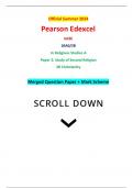 Official Summer 2024 Pearson Edexcel GCSE 1RA0/2B In Religious Studies A Paper 2: Study of Second Religion 2B Christianity Merged Question Paper + Mark Scheme