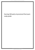 Nursing 330 peds ati proctored final exam study guide