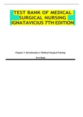 TEST BANK OF MEDICAL SURGICAL NURSING IGNATAVICIUS 7TH EDITION