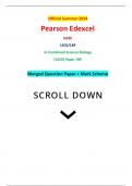 Official Summer 2024 Pearson Edexcel GCSE 1SC0/1BF In Combined Science Biology (1SC0) Paper 1BF Merged Question Paper + Mark Scheme