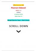 Official Summer 2024 Pearson Edexcel GCSE (9 – 1) 1ST0/1H In Statistics (1ST0) Higher Paper 1H Merged Question Paper + Mark Scheme