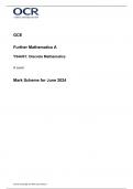 OCR GCE A LEVEL Further Mathematics A  JUNE 2024 FINAL MARK SCHEME(Y544-01) Discrete Mathematics