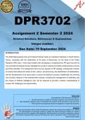 DPR3702 Assignment 2 (COMPLETE ANSWERS) Semester 2 2024 - DUE 19 September 2024