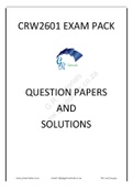 CRW2601 EXAM	PACK.