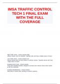 IMSA TRAFFIC CONTROL TECH 1 FINAL EXAM WITH THE FULL COVERAGE