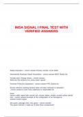 IMSA SIGNAL I FINAL TEST WITH VERIFIED ANSWERS