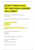 SECURITY FORCES block 1 TEST QUESTIONS & ANSWERS 100% CORRECT