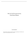 NR 103 CEAP Focused Activity Work/School Balance