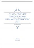 CIS 105 - COMPUTER APPLICATIONS AND INFORMATION TECHNOLOGY 2024