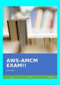 AWS-AMCM EXAM!!