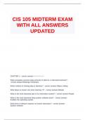 CIS 105 MIDTERM EXAM WITH ALL ANSWERS UPDATED.