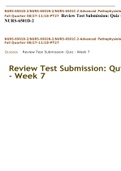 NURS-6501D-2/NURS-6501N-2/NURS-6501C-2-Advanced Pathophysiology2018 Fall Quarter 08/27-11/18-PT27  Review Test Submission: Quiz - Week 7 - NURS-6501D-2