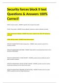 Security forces block II test Questions & Answers 100% Correct!