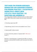 Test Bank for Nursing Research  Generating and Assessing Evidence  for Nursing Practice 11th Edition By  Denise Polit; Cheryl Beck  9781975110642 Chapter 1-33  Questions and Answers A+