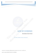 LAW OF EVIDENCE REVISION STUDY PACK NOTES.