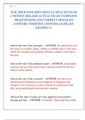 NUR 2459 RASMUSSEN MENTAL HEALTH EXAM  2 NEWEST 2024-2025 ACTUAL EXAM COMPLETE  100 QUESTIONS AND CORRECT DETAILED  ANSWERS (VERIFIED ANSWERS) |ALREADY  GRADED A+ 