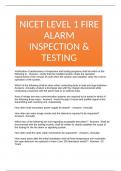 NICET LEVEL 1 FIRE ALARM INSPECTION & TESTING