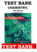 Test Bank - for Chemistry 10th Edition by Steven Zumdahl, Susan Zumdahl, Donald J. DeCoste, All Chapter 1-22 | Complete Guide A+