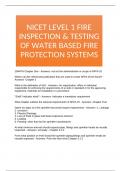 NICET LEVEL 1 FIRE INSPECTION & TESTING OF WATER BASED FIRE PROTECTION SYSTEMS