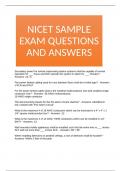 NICET SAMPLE EXAM QUESTIONS AND ANSWERS