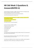 NR 566 Week 3 Questions & Answers(RATED A)