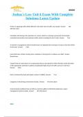 Joshua-s Law Unit 6 Exam With Complete Solutions Latest Update