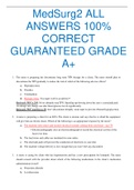 MedSurg2 ALL ANSWERS 100% CORRECT GUARANTEED GRADE A+