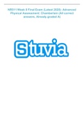 NR511 Week 8 Final Exam (Latest 2020): Advanced Physical Assessment: Chamberlain (All correct answers, Already graded A)