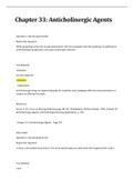 Chapter 33 Anticholinergic Agents prepU (GRADED A) Questions and Answers REF, Karch, A. M., Focus on Nursing Pharmacology, 8th ed | 100% VERIFIED.