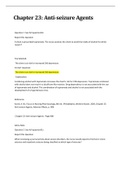 Chapter 23 Anti-seizure Agents prepU (GRADED A) Questions and Answers REF, Karch, A. M., Focus on Nursing Pharmacology, 8th ed | Download To Score An A