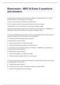 Rasmussen - MDC III Exam 2 questions and answers